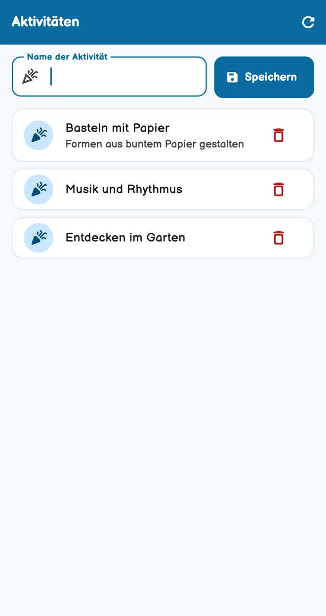 Aktivitäten planen