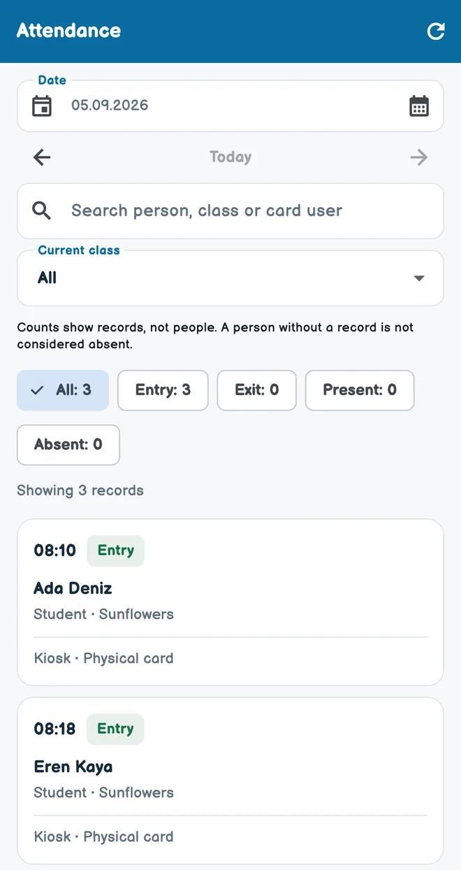 Attendance & absence