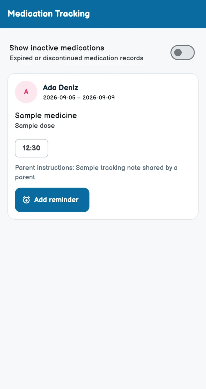Medication & health tracking
