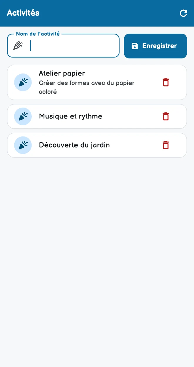 Planification des activités